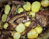 Costelinha com batata no forno