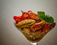 Mexilhões ao  vinagrete