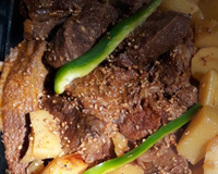 Capa de filé na panela de pressão