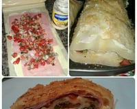 Rocambole  de massa de pastel