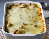 Carne com creme de batata