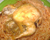 Frango assado na panela de pressão