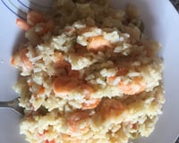 Risoto de limão siciliano com camarões