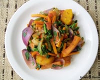 Refogado de legumes para yakisoba