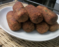 Croquete de batata com carne moída