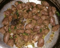 Coração de frango frito