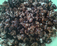 Pipoca com chocolate