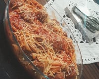 Macarrão com almôndegas rápido e barato