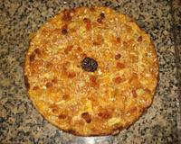 Torta seca de banana e amêndoas