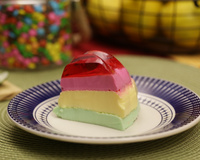 Gelatina colorida cremosa