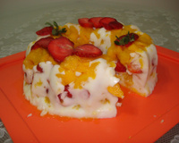 Gelado de morango, laranja e manga Claudiakucau