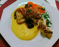 Frango com polenta