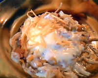 Espaguete com atum e molho 4 queijos ao forno