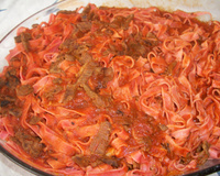 Macarrão com beterraba do Marcelo