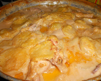 Frango assado ao creme de leite