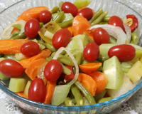 Salada de legumes cozidos no vapor