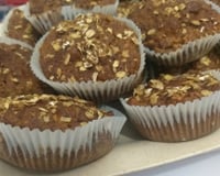 Muffins de aveia, canela e maçã