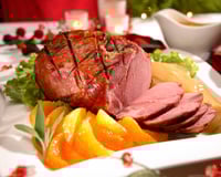 Tender com molho agridoce de laranja