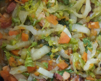 Acelga com cenoura e bacon