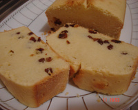 Bolo comum com passas