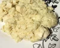 Risoto de palmito com gorgonzola