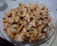 Penne ao molho cheddar