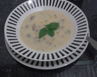 Caldo de batata com bacon