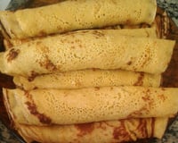 Panqueca de arroz com recheio de carne moída