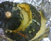 Fricassê de frango na abóbora moranga