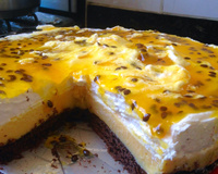Torta pavê de maracujá
