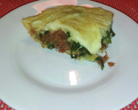 Torta de espinafre com presunto e queijo