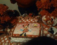 Bolo de aniversário de pêssego