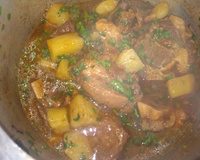 Costela com batata e agrião