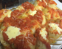 Nhoque recheado com frango e catupiry