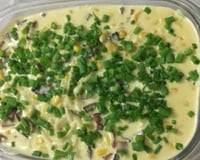 Macarronada ao molho branco com bacon e calabresa
