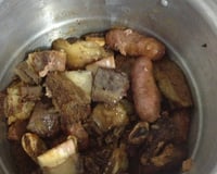 Costela com linguiça na panela de pressão