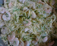 Abobrinha com camarão