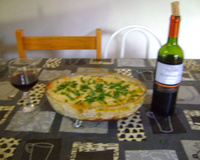 Bacalhau com batata assada no azeite