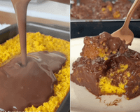 Bolo de cenoura com calda de chocolate quente e apenas 117 calorias: receita sem açúcar perfeita para quando bater a vontade de um docinho