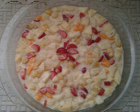 Salada de frutas com leite condensado e creme de leite