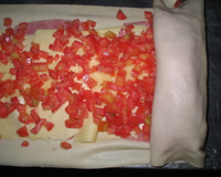 Rocambole com massa de pastel