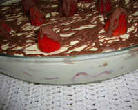 Sobremesa deliciosa de morango