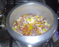 Arroz de panela de pressão da Josi