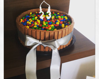 Bolo de Kit Kat à minha moda