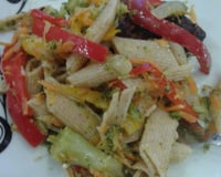 Macarrão com legumes