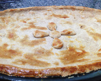 Torta saborosa de brócolis, bacon e ricota