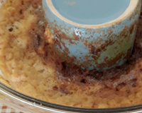 Pudim de pão no microondas