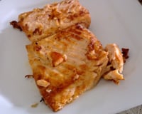 Salmão frito em azeite.