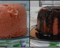 Bolo de caneca de morango