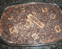 Pavê de waffer de chocolate